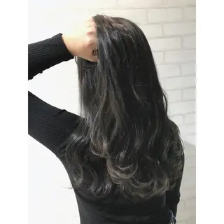 セミロング カラー 高木 麻知子のヘアスタイル
