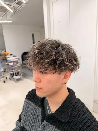 カラー パーマ メンズ メンズ/シャドウ/ 波巻き/kyogoのヘアスタイル