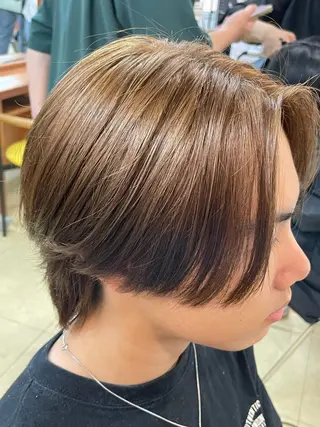 ショート カラー メンズ 🌈透明感カラー 韓国 ミライ🇰🇷のヘアスタイル