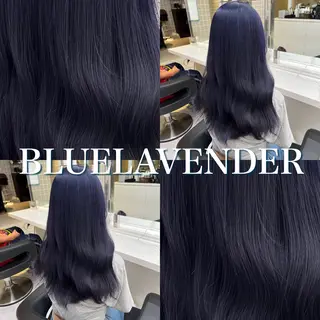 セミロング 寒色＆ブリーチ特化 寒色MiOのヘアスタイル