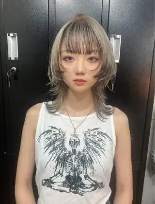 ロング ブリーチ/ウルフ ハッシュカット/石山のヘアスタイル