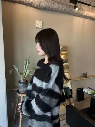 ロング NOUSHAIRDESIGN所属・rin/薬院 /ボブ艶カラーのヘアスタイル