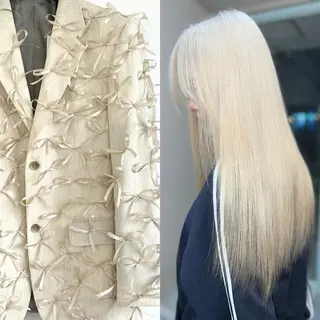 ロング カラー 岡山ハイトーン・ ルーツカラー/こもものヘアスタイル