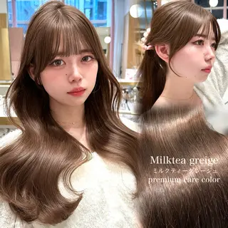 セミロング カラー 🇰🇷韓国風くびれ ヘア🇰🇷中村優大のヘアスタイル