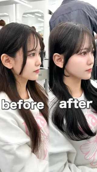 セミロング カラー メンズ 前髪顔まわりカット 🌈中村海聖のヘアスタイル