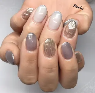 ロング カラー ヘアアレンジ キッズ ネイル マツエク・マツパ 福田 加奈のネイルデザイン