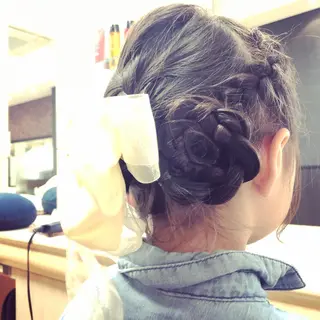 ロング ヘアアレンジ キッズ 千葉 好未のヘアスタイル