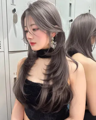 ミディアム レイヤー/韓国❣️ 髪質改善/e_kiのヘアスタイル