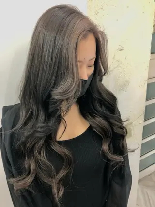 ロング カラー ヘアアレンジ 下妻 カラーエクステ難波のヘアスタイル