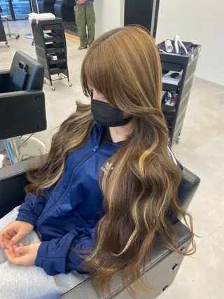 ロング カラー エクステ/透明感 韓国ヘア/KENTAのヘアスタイル