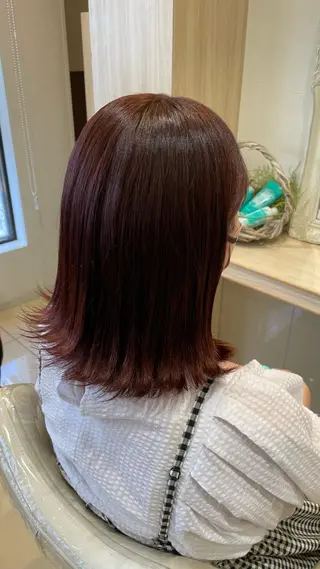 ミディアム 髪質改善縮毛矯正 堀田陸斗のヘアスタイル