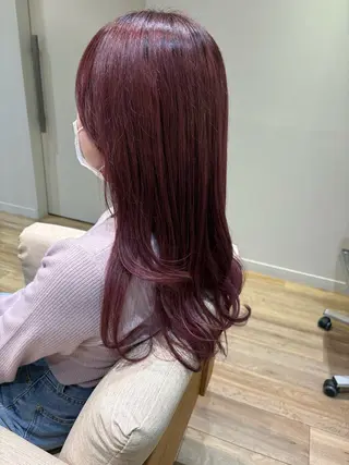 ロング カラー アベ カノンのヘアスタイル