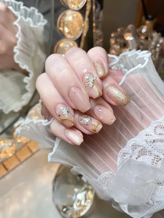 ネイル 23時まで❤︎韓国、 ワンホンネイルのネイルデザイン