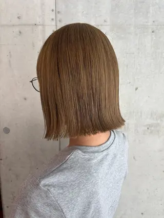 ミディアム ♥️ボブ/ブリーチ なしカラー/mahoのヘアスタイル