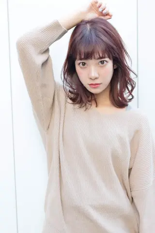 ミディアム カラー パーマ 🎊LUZ🎊_公 式_🩵髪質改善🩵のヘアスタイル