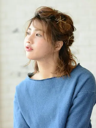 ヘアアレンジ ミディアム カラー パーマ MAX BEAUTY　GINZA所属・髪質改善🌸美髪矯正 /癖毛🌸山田 隆介のヘアスタイル