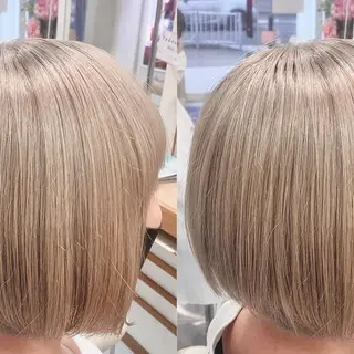 ミディアム カラー 縮毛/レイヤー 韓国/橋口のヘアスタイル