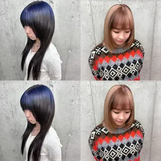 カラー 立川ブリーチ ピンク宮崎のヘアスタイル