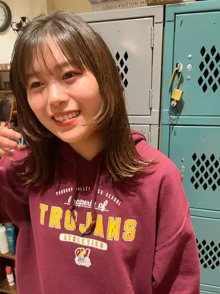 ミディアム ｼｮｰﾄｶｯﾄ 梅田 山下　すみれのヘアスタイル