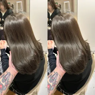 セミロング カラー ヘアアレンジ ✨韓国/外国人風✨ 江原巧のヘアスタイル