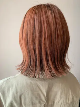 ミディアム カラー hub hair レイヤー/透明感のヘアスタイル