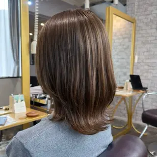 ミディアム カラー 艶髪/レイヤー/ 心斎橋💖Sakiのヘアスタイル