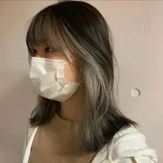 ミディアム カラー Aust hair Stella新宿所属・Yuki☺︎パーマ レイヤーカットのヘアスタイル