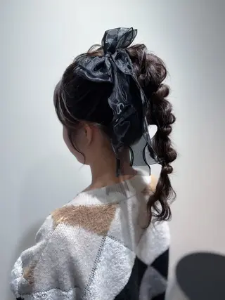 セミロング ヘアアレンジ ducha所属・DUCHA Tomida naoのヘアスタイル