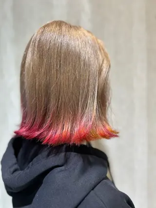 ミディアム カラー 縮毛矯正専門家 大桃史朗のヘアスタイル