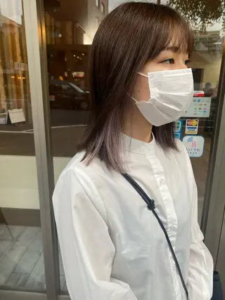 セミロング カラー イチカワ ミオ/ minim hairのヘアスタイル