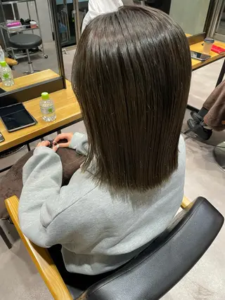 ミディアム カラー 韓国風/オシャレ /縮毛矯正/滝口琴未のヘアスタイル