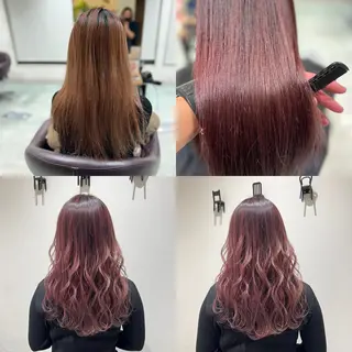 ロング Aile所属・酸性ストレート／カラ ー/山下高明のヘアスタイル