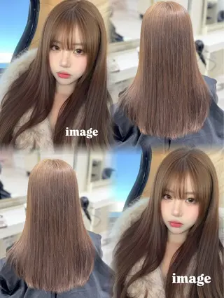 ロング カラー 🤍韓国大人っぽ ベージュMAI🤍のヘアスタイル