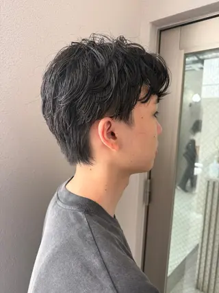 ショート パーマ メンズ 森井 唯央のヘアスタイル