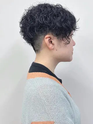 ショート パーマ 小顔ボブ/お悩み解決 /ボブパーマ/とういのヘアスタイル