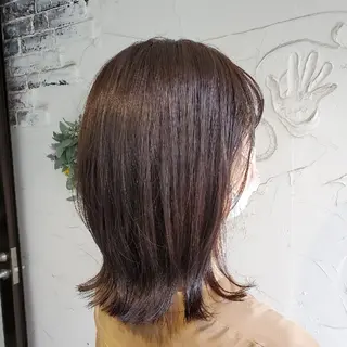 ミディアム カラー フリーランス所属・韓国ヘア レイヤー くびれヘアMATSUのヘアスタイル