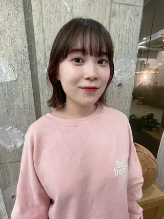 ミディアム カラー 垢抜けボブ/SAHO /OAK溝の口のヘアスタイル