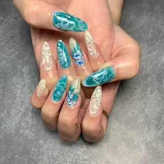 ロング ネイル NAILROOM ekolu所属・近藤 穂乃果のネイルデザイン