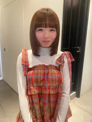 ミディアム riria/ボブ /ブラウンカラー🎀のヘアスタイル