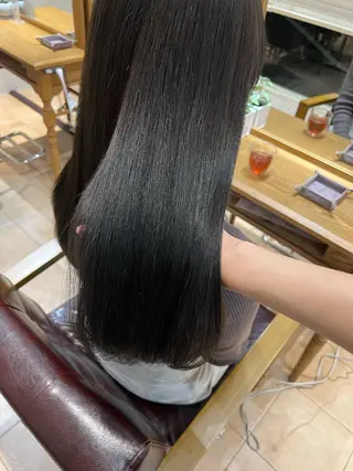 セミロング カラー 🥀韓国ヘア🥀 宮津真菜のヘアスタイル