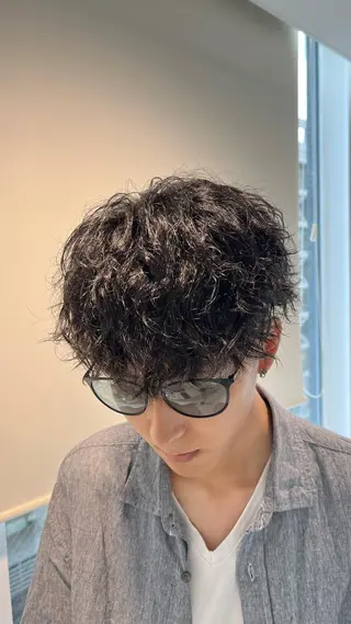 ショート パーマ メンズ 🏆メンズヘア特化 🥇代表りんぺーのヘアスタイル
