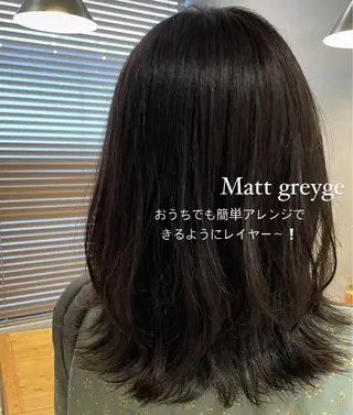 ミディアム カラー 外山 実咲のヘアスタイル