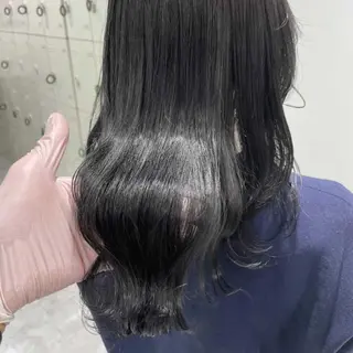 セミロング カラー パーマ ヘアアレンジ ネイル マツエク・マツパ 韓国風ベージュ🤎 赤みなし🌿横浜🤎のヘアスタイル