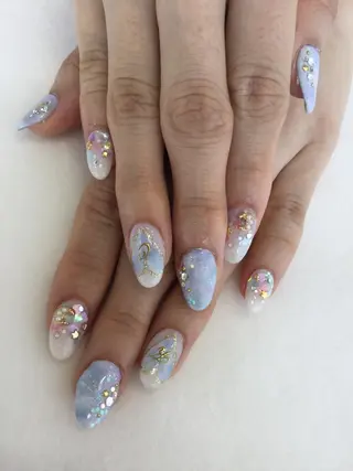 ネイル 💎🐰 saki. m 🐰💎のネイルデザイン