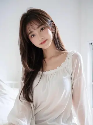 ロング カラー ヘアアレンジ 柔らか質感/髪質改善 ⚡️Ren⚡のヘアスタイル