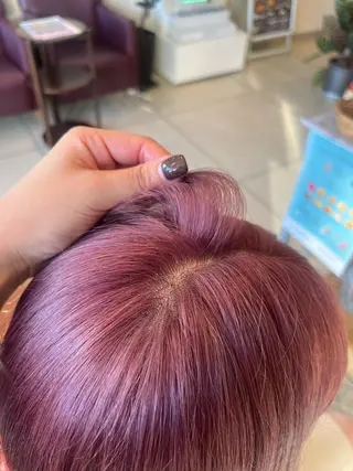 セミロング カラー 柔らかい艶暖色 特化🫧姫汝のヘアスタイル