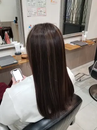 カラー 暖色🍎透明感カラー 🩵小林かりんのヘアスタイル