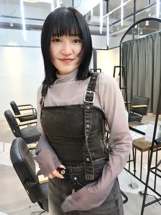 ミディアム カラー 顔周りカット/透明感 カラー✂️MEIのヘアスタイル