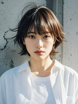 ショート ウルフカット 811 大阪梅田 ウルフのヘアスタイル