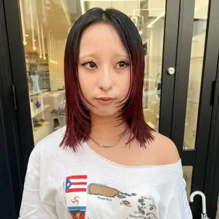 セミロング カラー arisa/暖色 /伏見/レイヤーのヘアスタイル